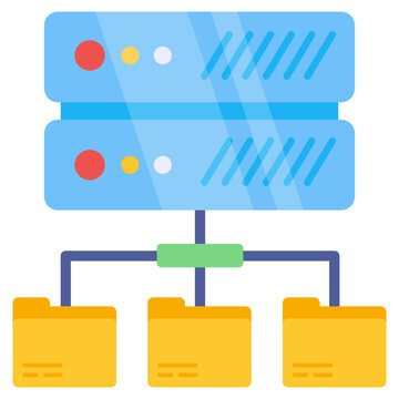 Server network icon, editable vector