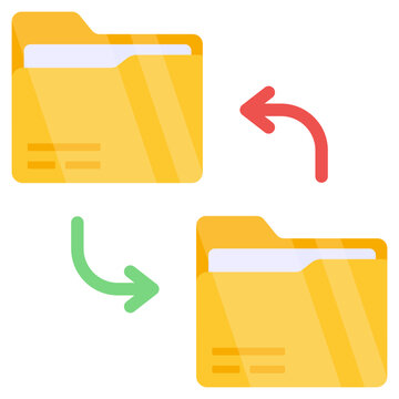 A Unique Design Icon Of Online Folder Transfer