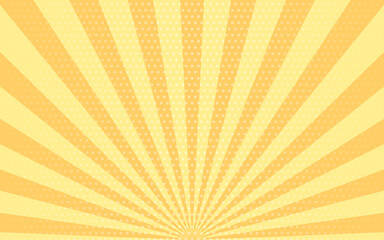 ポップな放射状背景素材 イエロー　Yellow radial abstract texture. 