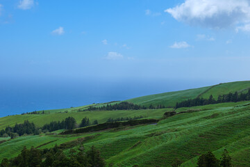 Fototapeta na wymiar The Beautiful Landscape in Azores