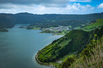 Obraz premium The Beautiful Landscape in Azores