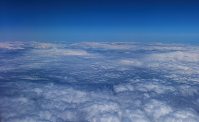 Fototapeta na wymiar View to sky from airplane 