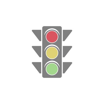 Traffic light icon design illustration template