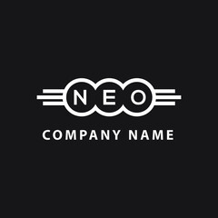 NEO letter logo design on black background. NEO  creative initials letter logo concept. NEO letter design.