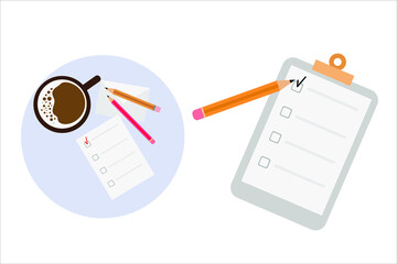 
work planing set on the white background