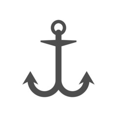 Anchor vector single icon, separate isolated sign