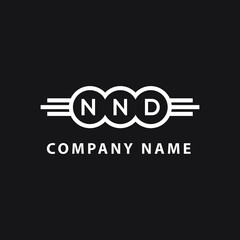 NND letter logo design on black background. NND  creative initials letter logo concept. NND letter design.
