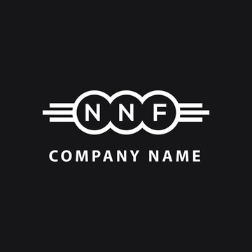 NNF letter logo design on black background. NNF  creative initials letter logo concept. NNF letter design.
