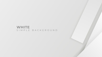 Obraz premium Grey and white 3d background geometry overlaps. Vector illustration.