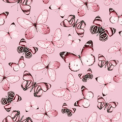 Butterfly watercolour clip art for wedding invitation or greeting cards