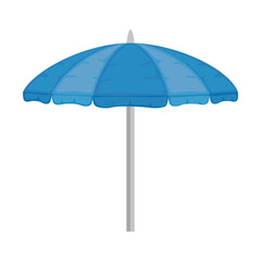 blue beach umbrella
