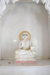 Statue of Jain God in Jain Temple. Jainism Religion.