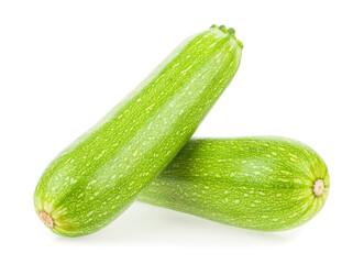 Zucchini isolated on white background.
