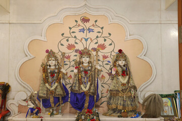 In Lord Ram Temple In Maharashtra. Hindu Religion.  Ramayana. Hindu Gods 