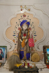 Fototapeta na wymiar Statue In Hindu Temple. Hindu Culture and God