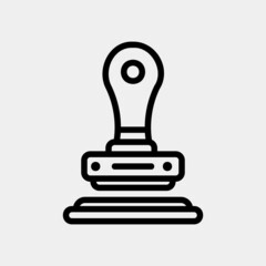 Stamp icon in line style, use for website mobile app presentation