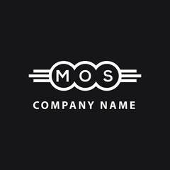 MOS  letter logo design on black background. MOS   creative initials letter logo concept. MOS  letter design.
