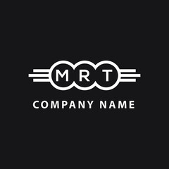MRT  letter logo design on black background. MRT  creative initials letter logo concept. MRT  letter design.
