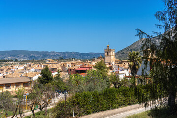 Fototapeta na wymiar Panoramic view of Penàguila, town of Alicante (Spain).