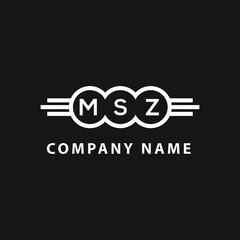 MSZ  letter logo design on black background. MSZ  creative initials letter logo concept. MSZ  letter design. 
