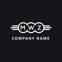 MWZ  letter logo design on black background. MWZ  creative initials letter logo concept. MWZ  letter  design.
