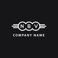 NBV  letter logo design on black background. NBV   creative initials letter logo concept. NBV  letter design.
