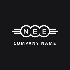 NEE  letter logo design on black background. NEE   creative initials letter logo concept. NEE  letter design.
