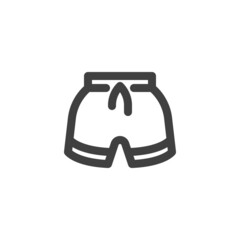 Summer shorts line icon