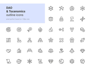 DAO & Tocenomics outline icons