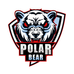 Bear head  mascot logo design for esport