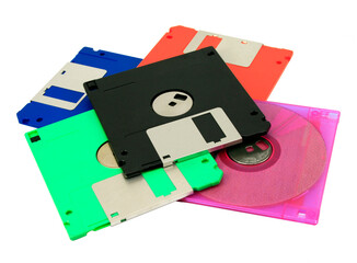 Floppy disk magnetic isolated on white background