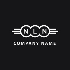 NLN letter logo design on black background. NLN  creative initials letter logo concept. NLN letter design.
