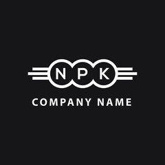 NPK letter logo design on black background. NPK  creative initials letter logo concept. NPK letter design.
