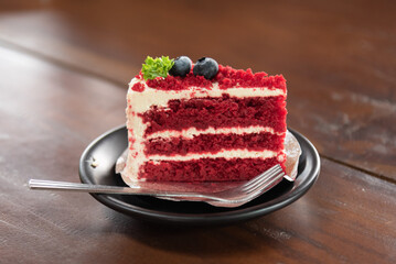 Red velvet cake, simple dessert for café 