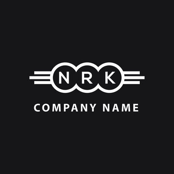 NRK letter logo design on black background. NRK  creative initials letter logo concept. NRK letter design.
