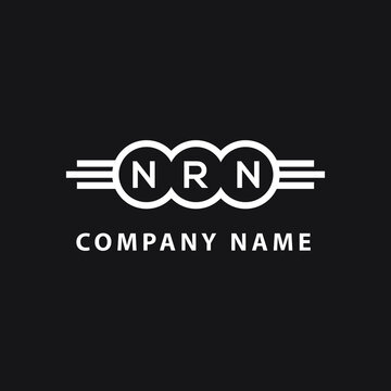 NRN letter logo design on black background. NRN  creative initials letter logo concept. NRN letter design.
