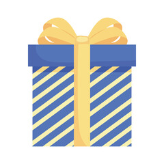 striped gift box present