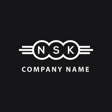 NSK letter logo design on black background. NSK  creative initials letter logo concept. NSK letter design.
