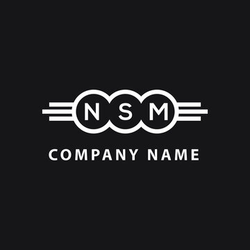 NSM letter logo design on black background. NSM  creative initials letter logo concept. NSM letter design.
