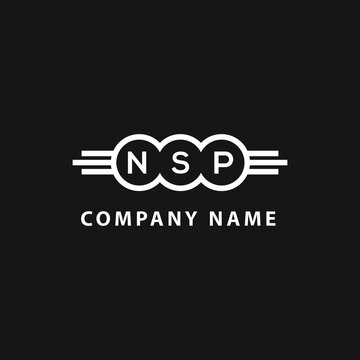 NSP letter logo design on black background. NSP  creative initials letter logo concept. NSP letter design.
