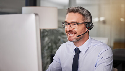 Want my advice Never keep the client waiting. Shot of a call centre agent wearing a headset while...