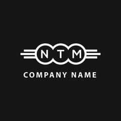 NTM letter logo design on black background. NTM  creative initials letter logo concept. NTM letter design.
