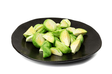 Brussels Sprouts Isolated, Brassica Oleracea Cabbage
