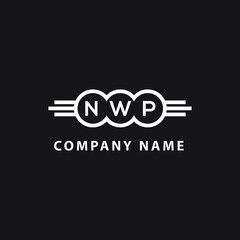 NWP letter logo design on black background. NWP  creative initials letter logo concept. NWP letter design.