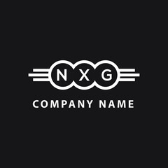 NXG letter logo design on black background. NXG  creative initials letter logo concept. NXG letter design. 