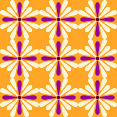 Thai floral seamless pattern design 