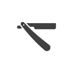 Straight razor vector icon