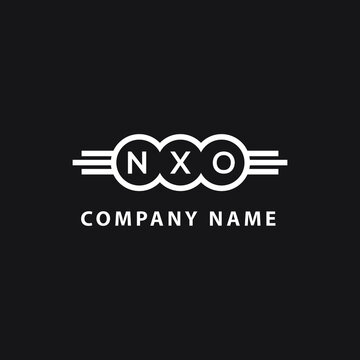NXO letter logo design on black background. NXO  creative initials letter logo concept. NXO letter design.