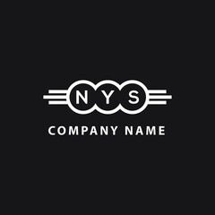 NYS letter logo design on black background. NYS  creative initials letter logo concept. NYS letter design.
