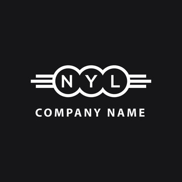 NYL letter logo design on black background. NYL  creative initials letter logo concept. NYL letter design.